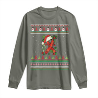 Santa Red Ribbon HIV Awareness Long Sleeve Shirt Ugly Sweater Christmas Gift - Wonder Print Shop