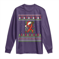 Santa Red Ribbon HIV Awareness Long Sleeve Shirt Ugly Sweater Christmas Gift - Wonder Print Shop