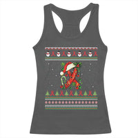 Santa Red Ribbon HIV Awareness Racerback Tank Top Ugly Sweater Christmas Gift - Wonder Print Shop