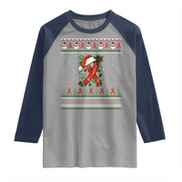 Santa Red Ribbon HIV Awareness Raglan Shirt Ugly Sweater Christmas Gift - Wonder Print Shop
