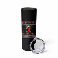 Santa Red Ribbon HIV Awareness Skinny Tumbler Ugly Sweater Christmas Gift - Wonder Print Shop