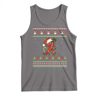 Santa Red Ribbon HIV Awareness Tank Top Ugly Sweater Christmas Gift - Wonder Print Shop