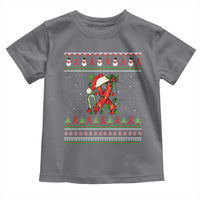 Santa Red Ribbon HIV Awareness Toddler T Shirt Ugly Sweater Christmas Gift - Wonder Print Shop