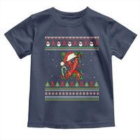 Santa Red Ribbon HIV Awareness Toddler T Shirt Ugly Sweater Christmas Gift - Wonder Print Shop