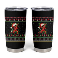 Santa Red Ribbon HIV Awareness Tumbler Cup Ugly Sweater Christmas Gift - Wonder Print Shop