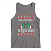Support Squad HIV Awareness Gift Tank Top Green Hand Red Ribbon Ugly Sweater Christmas Gift - Wonder Print Shop
