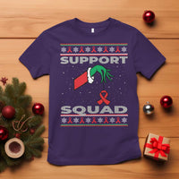 Funny Green Hand Red Ribbon HIV Awareness T Shirt Support Squad Ugly Sweater Gift - Wonder Print Shop