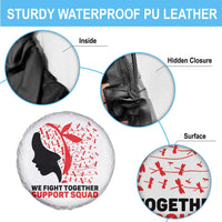 We Fight Together Support Squad Spare Tire Cover HIV Awareness Dragonfly Gift - Wonder Print Shop