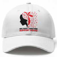 We Fight Together Support Squad Baseball Cap HIV Awareness Dragonfly Gift
