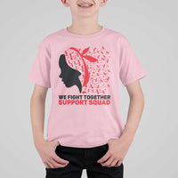 We Fight Together Support Squad T Shirt For Kid HIV Awareness Dragonfly Gift - Wonder Print Shop