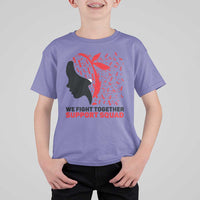 We Fight Together Support Squad T Shirt For Kid HIV Awareness Dragonfly Gift - Wonder Print Shop