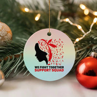 We Fight Together Support Squad Ceramic Ornament HIV Awareness Dragonfly Gift - Wonder Print Shop