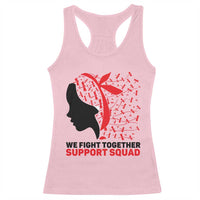 We Fight Together Support Squad Racerback Tank Top HIV Awareness Dragonfly Gift - Wonder Print Shop