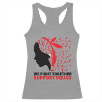 We Fight Together Support Squad Racerback Tank Top HIV Awareness Dragonfly Gift - Wonder Print Shop