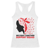 We Fight Together Support Squad Racerback Tank Top HIV Awareness Dragonfly Gift - Wonder Print Shop