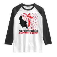 We Fight Together Support Squad Raglan Shirt HIV Awareness Dragonfly Gift - Wonder Print Shop