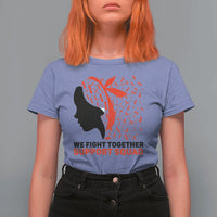 We Fight Together Support Squad T Shirt For Women HIV Awareness Dragonfly Gift - Wonder Print Shop