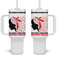 We Fight Together Support Squad Tumbler With Handle HIV Awareness Dragonfly Gift - Wonder Print Shop