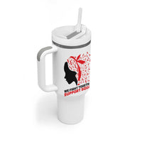 We Fight Together Support Squad Tumbler With Handle HIV Awareness Dragonfly Gift - Wonder Print Shop