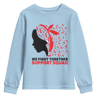 We Fight Together Support Squad Youth Sweatshirt HIV Awareness Dragonfly Gift - Wonder Print Shop