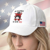 In December We Wear Red Baseball Cap HIV Awareness Empowered Woman Gift