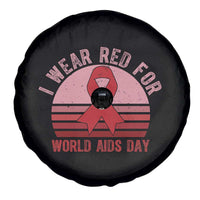 I Wear Red For World Aids Day Spare Tire Cover HIV Awareness Gift - Wonder Print Shop