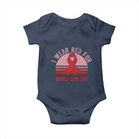 I Wear Red For World Aids Day Baby Onesie HIV Awareness Gift - Wonder Print Shop