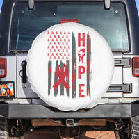 American Flag Hope HIV Awareness Spare Tire Cover World AIDS Day Gift - Wonder Print Shop