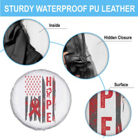 American Flag Hope HIV Awareness Spare Tire Cover World AIDS Day Gift - Wonder Print Shop