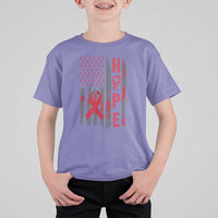 American Flag Hope HIV Awareness T Shirt For Kid World AIDS Day Gift - Wonder Print Shop