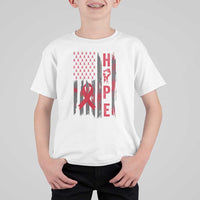 American Flag Hope HIV Awareness T Shirt For Kid World AIDS Day Gift - Wonder Print Shop