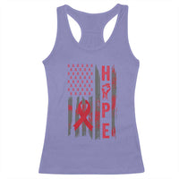 American Flag Hope HIV Awareness Racerback Tank Top World AIDS Day Gift - Wonder Print Shop