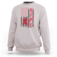 American Flag Hope HIV Awareness Sweatshirt World AIDS Day Gift - Wonder Print Shop
