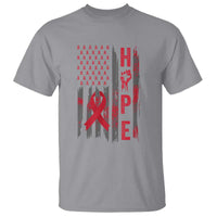 American Flag Hope HIV Awareness T Shirt World AIDS Day Gift - Wonder Print Shop