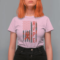 American Flag Hope HIV Awareness T Shirt For Women World AIDS Day Gift - Wonder Print Shop