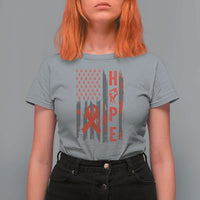 American Flag Hope HIV Awareness T Shirt For Women World AIDS Day Gift - Wonder Print Shop