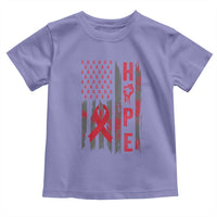 American Flag Hope HIV Awareness Toddler T Shirt World AIDS Day Gift - Wonder Print Shop