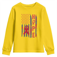 American Flag Hope HIV Awareness Youth Sweatshirt World AIDS Day Gift - Wonder Print Shop