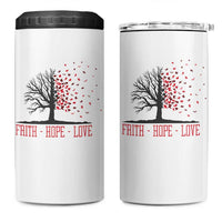 World AIDS Day Awareness Gift 4 in 1 Can Cooler Tumbler Faith Hope Love - Wonder Print Shop