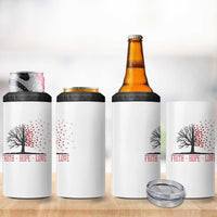 World AIDS Day Awareness Gift 4 in 1 Can Cooler Tumbler Faith Hope Love - Wonder Print Shop