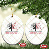World AIDS Day Awareness Gift Ceramic Ornament Faith Hope Love - Wonder Print Shop