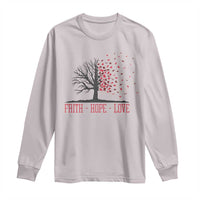 World AIDS Day Awareness Gift Long Sleeve Shirt Faith Hope Love - Wonder Print Shop