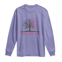 World AIDS Day Awareness Gift Long Sleeve Shirt Faith Hope Love - Wonder Print Shop