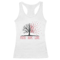 World AIDS Day Awareness Gift Racerback Tank Top Faith Hope Love - Wonder Print Shop