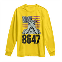 8647 Statue Of Liberty Long Sleeve Shirt Political Satire Protest Poster Graphic