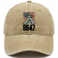 8647 Statue Of Liberty Washed Cotton Baseball Cap Political Satire Protest Poster Graphic