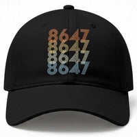 Retro Vintage 8647 Baseball Cap Freedom Protest Stripe Graphic