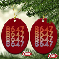 Retro Vintage 8647 Ceramic Ornament Freedom Protest Stripe Graphic