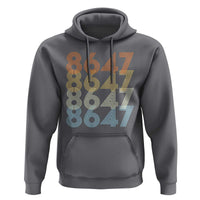 Retro Vintage 8647 Hoodie Freedom Protest Stripe Graphic