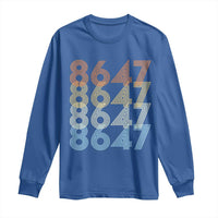 Retro Vintage 8647 Long Sleeve Shirt Freedom Protest Stripe Graphic